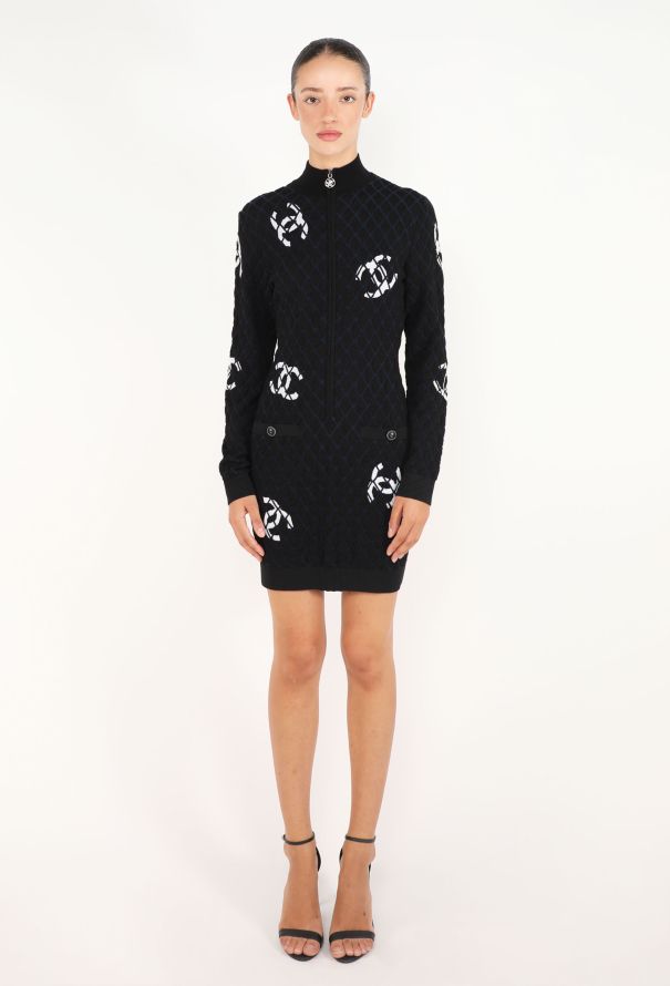 Chanel Quilted 'CC' Cashmere Dress, 2019 - 2