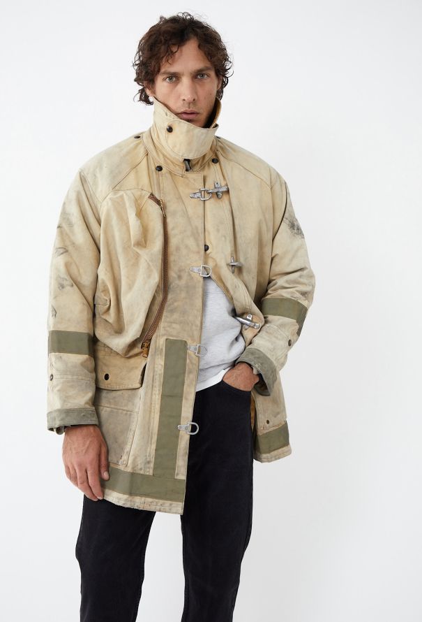 1980's Euro bigsize nylon fireman jacket #forsale
