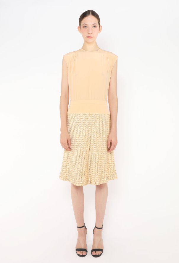 Chanel 2001 Chiffon Tweed Dress - 2 Chanel 2001 Chiffon Tweed Dress - 2
