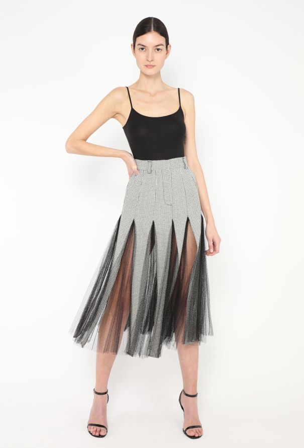 Dior F/W 2020 Checkered Cut-out Skirt - 1