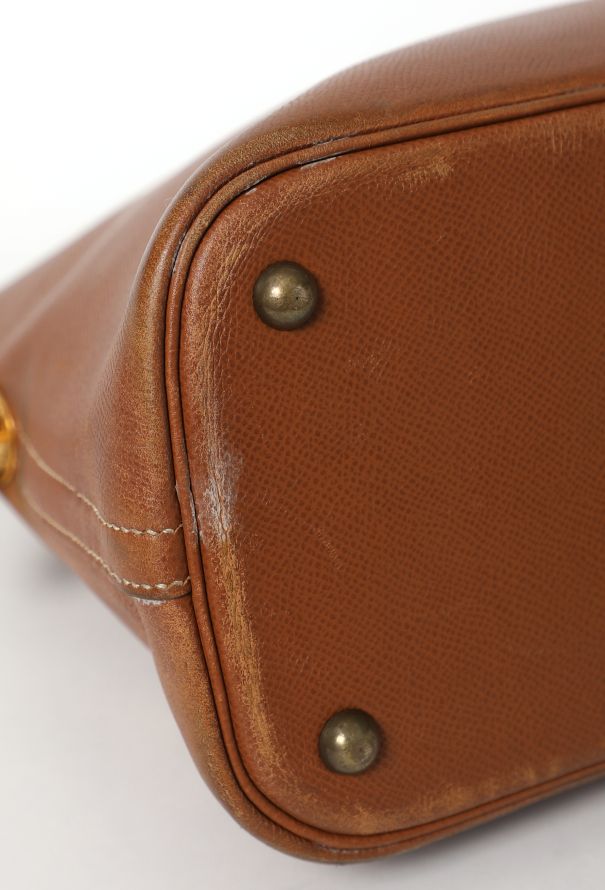 Hermès Vintage Gold Courchevel Bolide 35 - 9