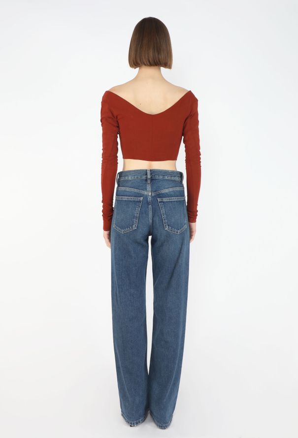 Dolce & Gabbana Off-Shoulder Crêpe Top, 1990s - 5
