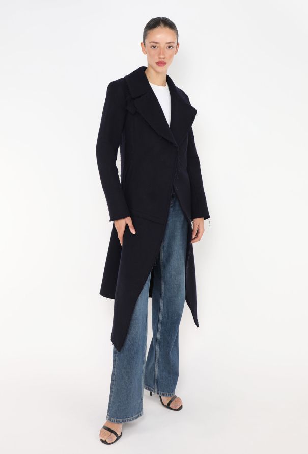 Céline F/W 2010 Frayed Cutaway Coat - 5