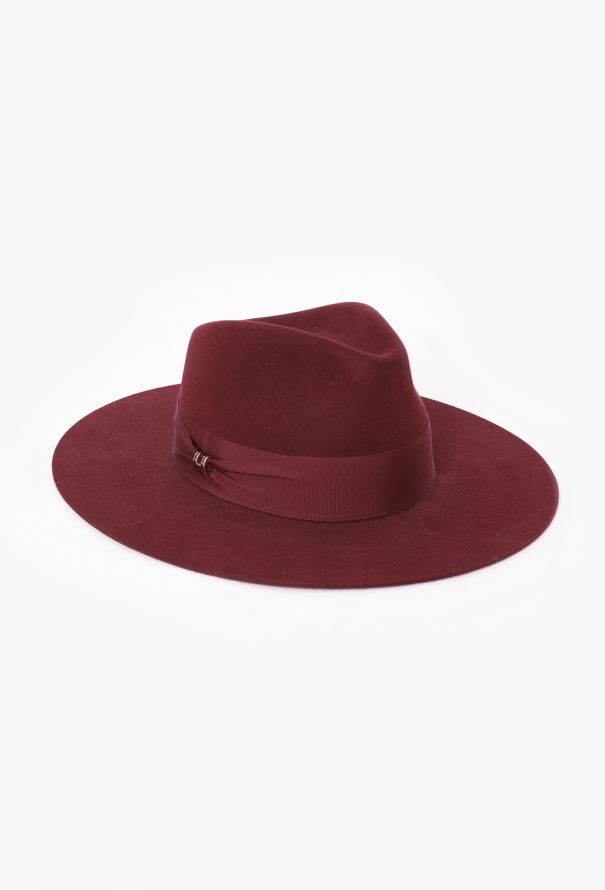 Hermès 2023 Felted Bordeaux Fedora - 1