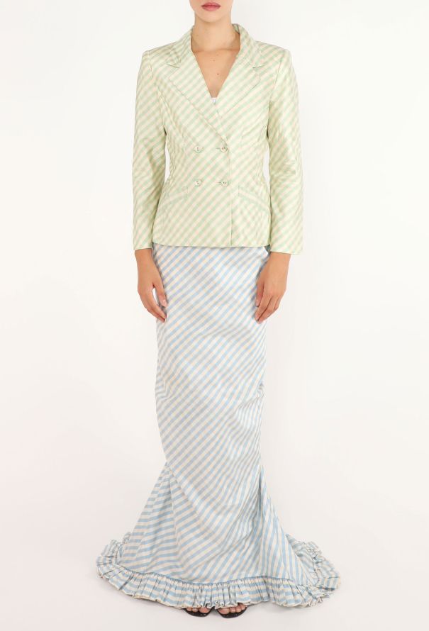 Oscar De La Renta Fluted Taffeta Skirt Ensemble, 2001 - 6