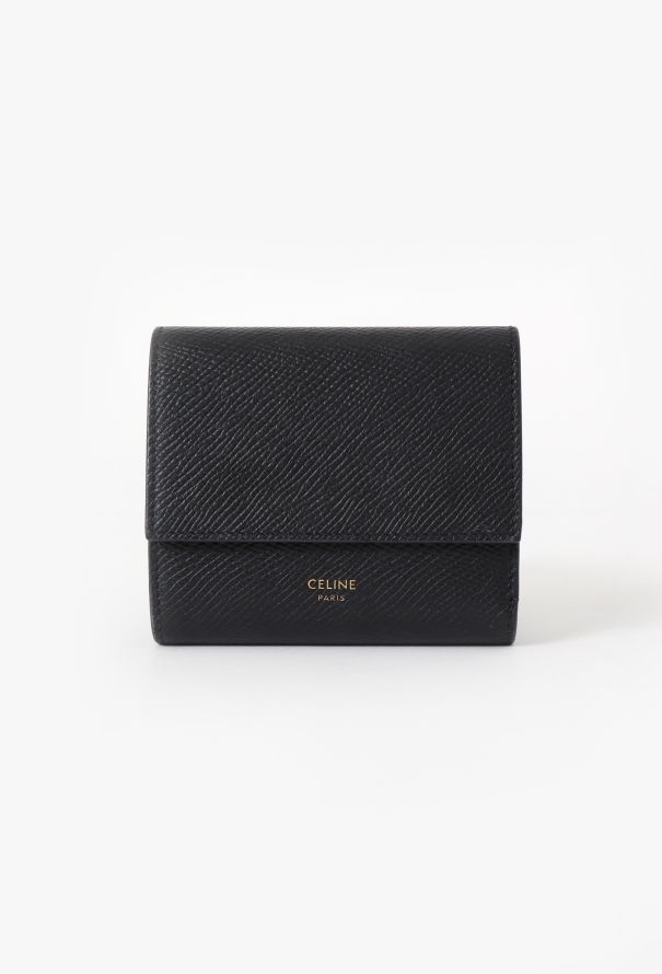 Céline Black Calfskin Compact Wallet - 1