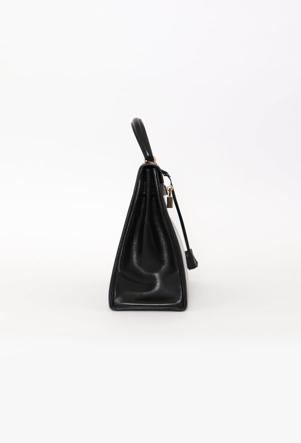 Hermès '70s Black Box Kelly 32 Retourné - 6 Hermès '70s Black Box Kelly 32 Retourné - 6