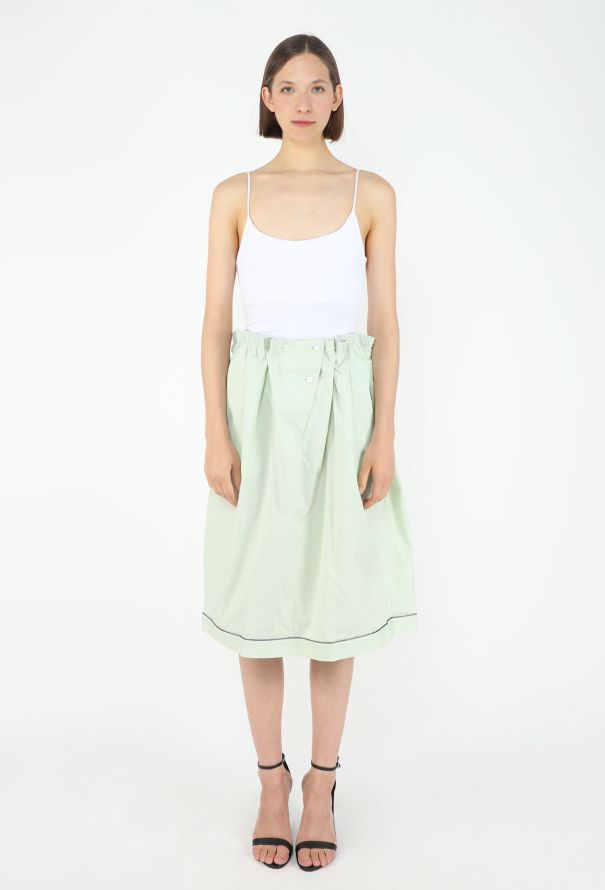 Prada F/W 2025 Ruched Cotton Skirt - 4