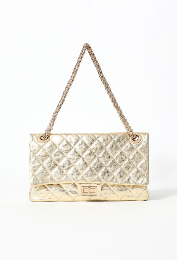 Chanel Gold Metallic 2.55 Maxi Flap Bag – Circa 2008–2009 - 1