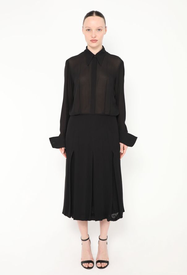 Hermès Margiela S/S 2001 Pleated Silk Dress - 1
