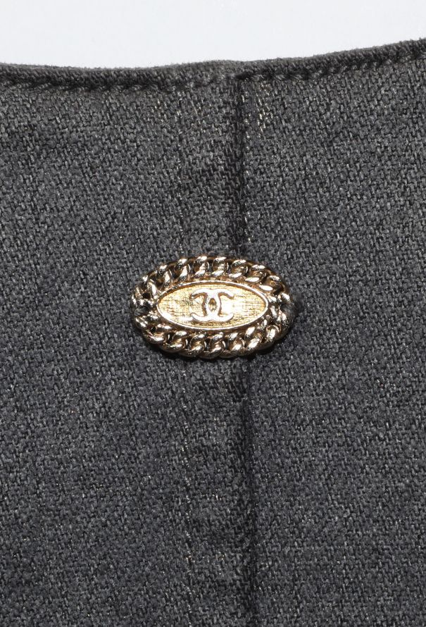 Chanel 2005 Quilted Iridescent Denim Jacket - 8 Chanel 2005 Quilted Iridescent Denim Jacket - 8