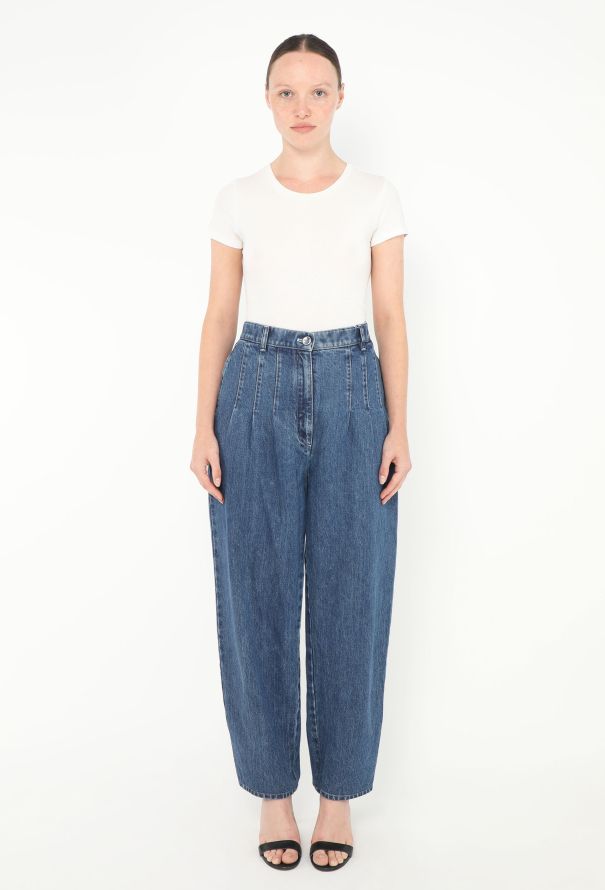 Chanel S/S 2020 Stitched Barrel Jeans - 1