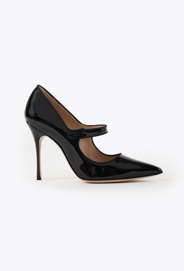 Manolo Blahnik Patent Campari Mary Jane Pumps - 1