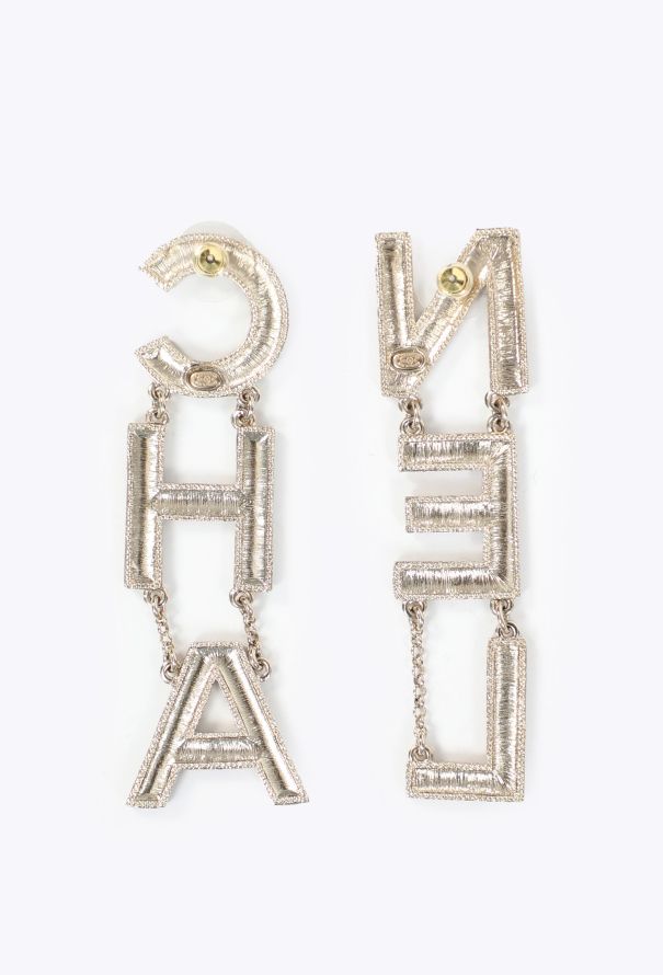 Chanel 2023 Strass Logo Drop Earrings - 3