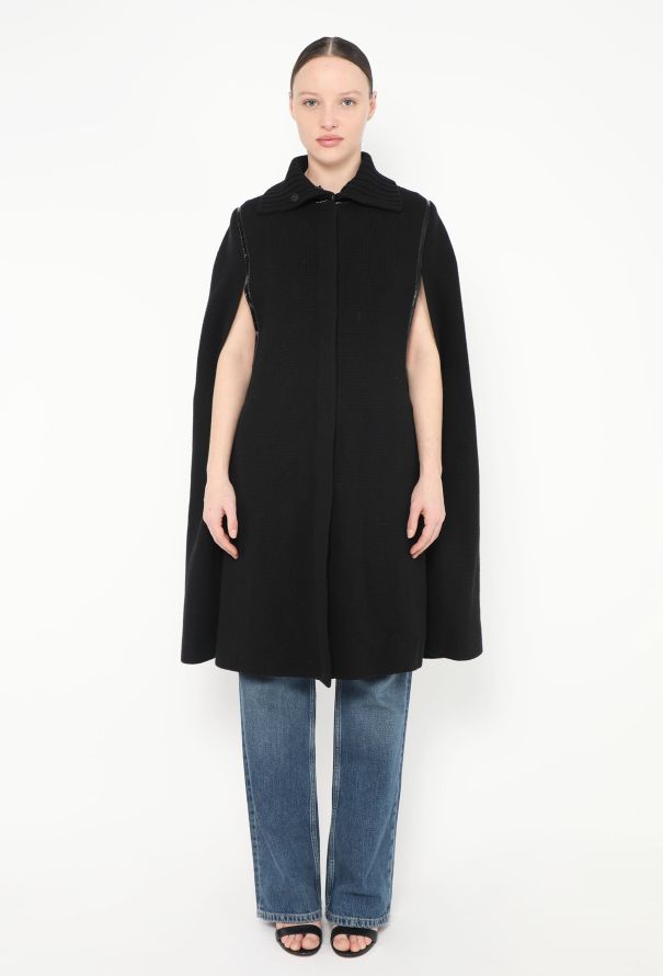 Alexander McQueen Ribbed Knit Cape - 2 Alexander McQueen Ribbed Knit Cape - 2