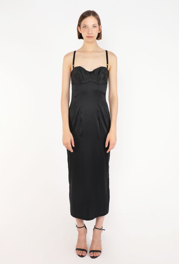 Dolce & Gabbana Bralette Silk Slip Dress, 1997 - 1