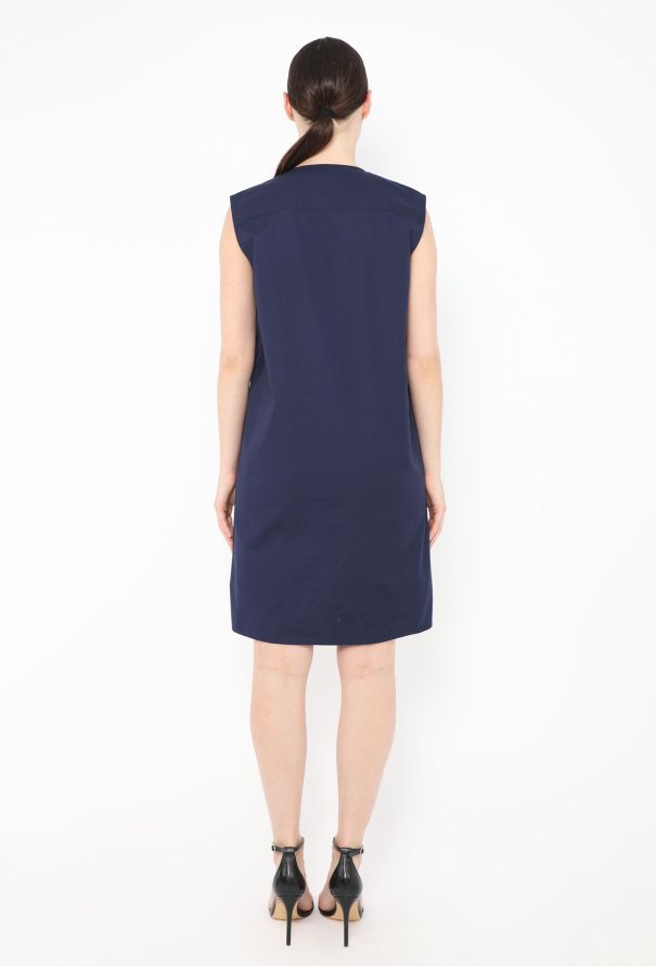 Céline Poplin Pocket Shift Dress - 5