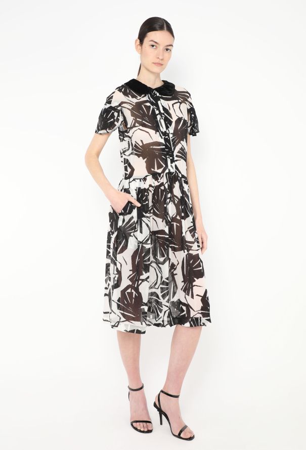 Comme des Garçons Printed Claudine Voile Dress - 3