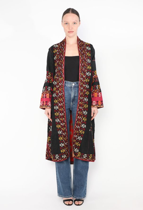 World Treasures 1940s Embroidered Turkmen Chapan Coat - 1