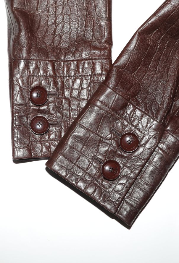 Dior RARE F/W 2005 Embossed Lambskin Coat - 9 Dior RARE F/W 2005 Embossed Lambskin Coat - 9