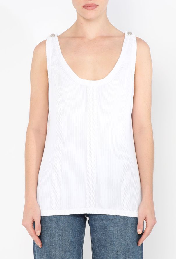 Chanel Ribbed 'CC' Tank Top - 3 Chanel Ribbed 'CC' Tank Top - 3
