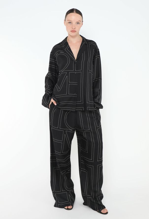 Toteme 2023 Monogram Silk Pajama Set - 3 Toteme 2023 Monogram Silk Pajama Set - 3