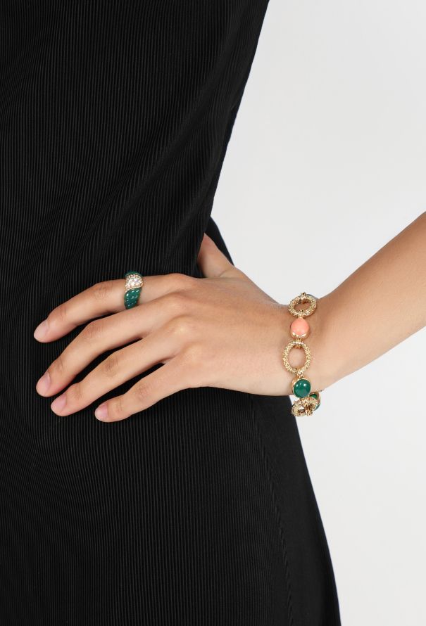 Boucheron Péry & Fils Chrysoprase & Diamond Ring, 1980s - 6