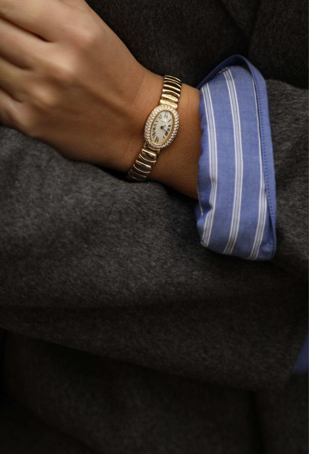 Cartier 18K Yellow Gold & Diamonds Mini Baignoire Watch - 2 Cartier 18K Yellow Gold & Diamonds Mini Baignoire Watch - 2