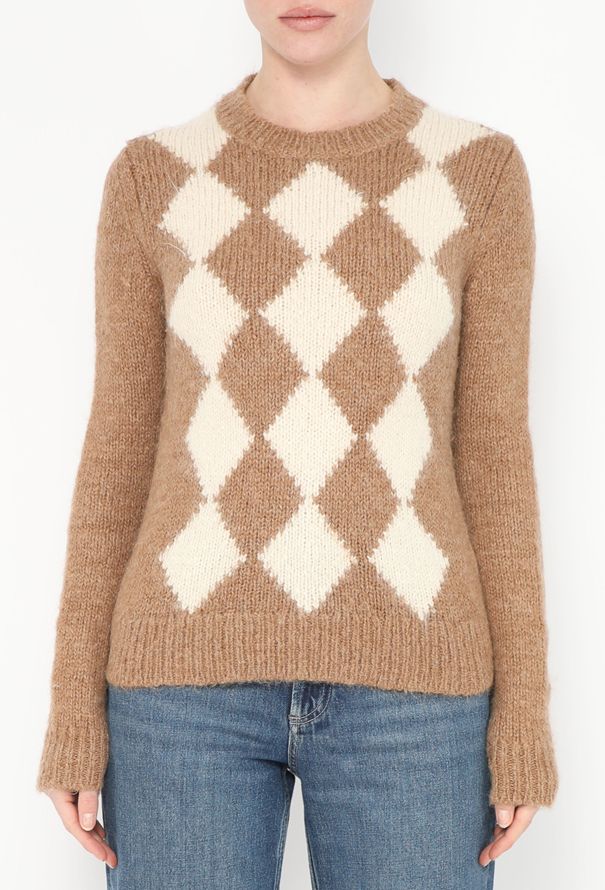 Céline Harlequin Alpaca Knit Sweater - 1