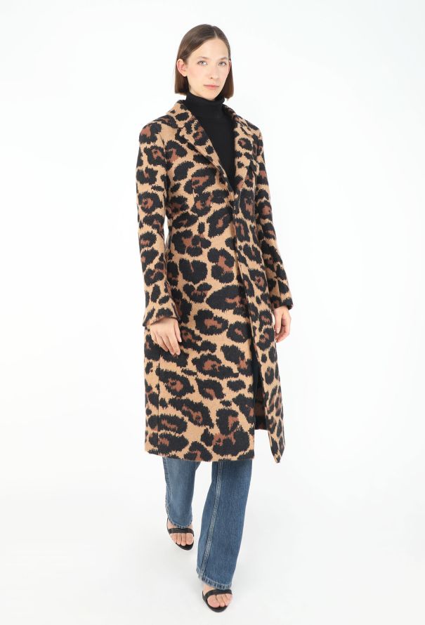 Bottega Veneta F/W 2019 Leopard Mohair Coat - 6