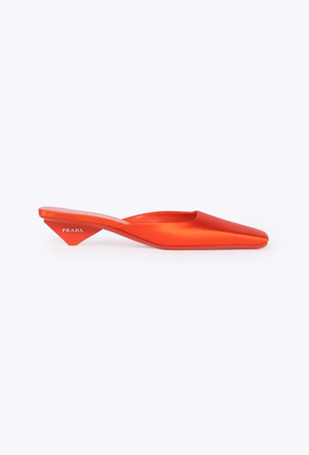 Prada Satin Angled Heel Mules, 2024 - 1