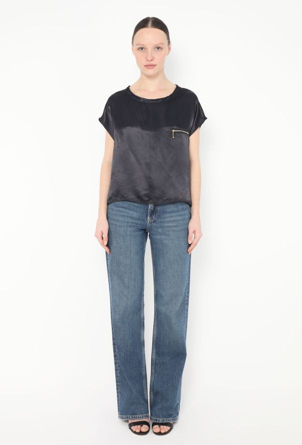 Céline 2010 Zippered Satin Top - 2 Céline 2010 Zippered Satin Top - 2