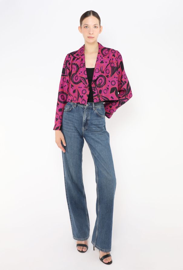 Saint Laurent '80s Abstract Linen Jacket - 3 Saint Laurent '80s Abstract Linen Jacket - 3