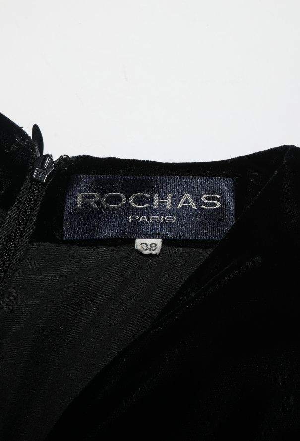 Rochas '90s Midnight Velvet Gown - 6