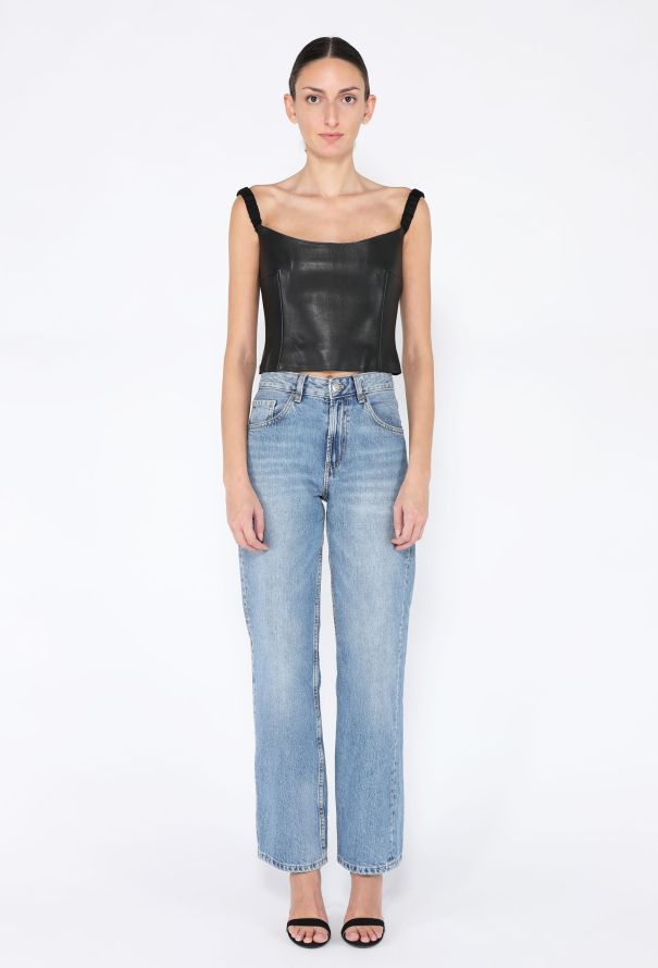 Khaite F/W 2022 Audra Lambskin Bustier Top - 3