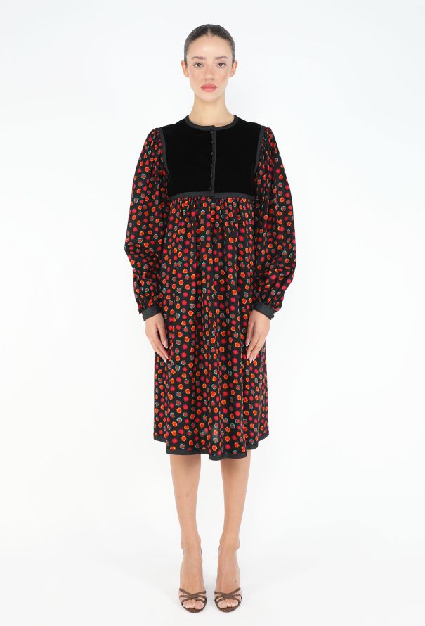 Saint Laurent COLLECTOR F/W 1977 Russian Velvet Smock Dress - 3