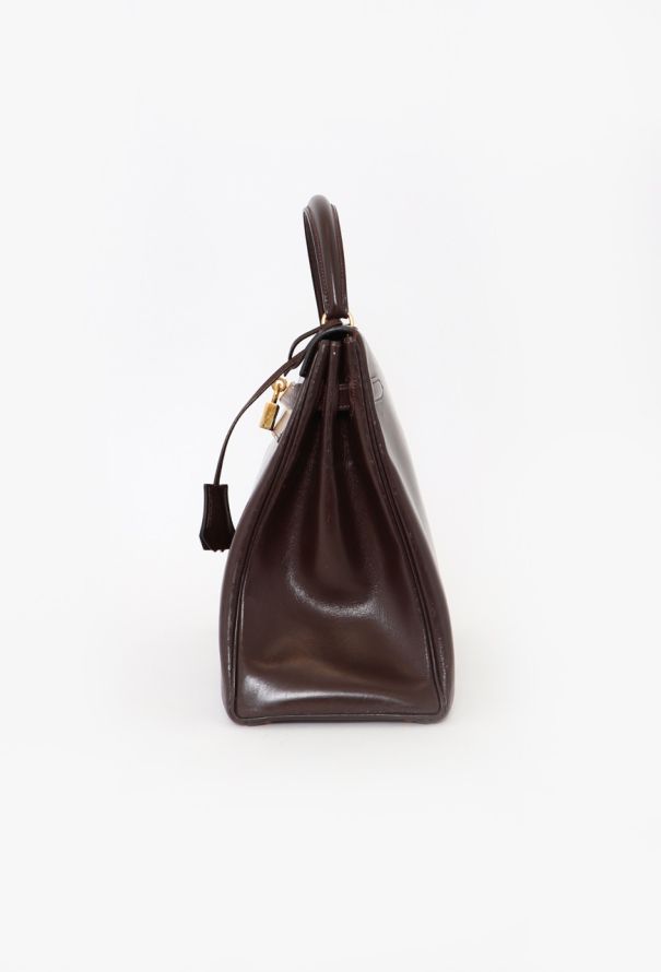 Hermès '60s Brown Box Kelly Retourné 35 - 6