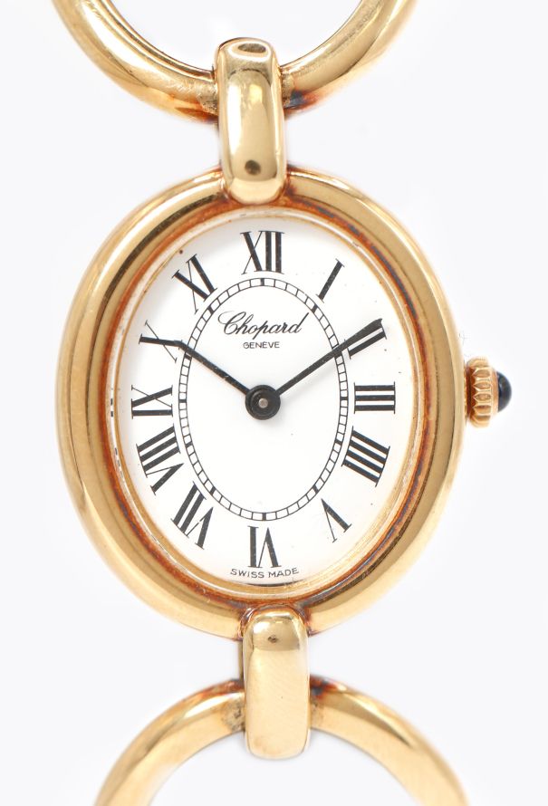 Chopard Rare 1970s 18k Yellow Gold Etrier Watch - 2