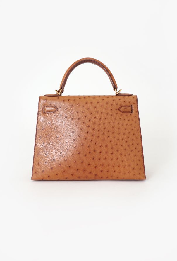 Hermès Gold Ostrich Sellier Kelly 28 - 8 Hermès Gold Ostrich Sellier Kelly 28 - 8