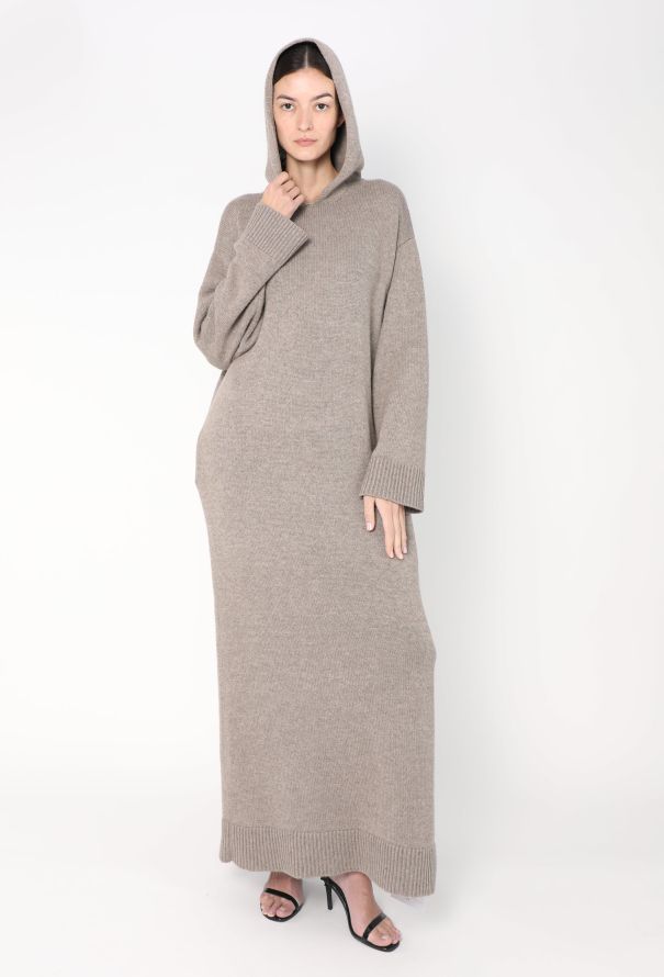 The Row 2022 Leva Cashmere Hood Dress - 1