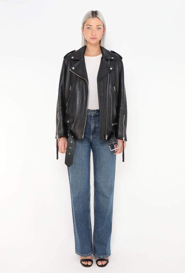 Acne Studios Leather Biker Jacket - 3