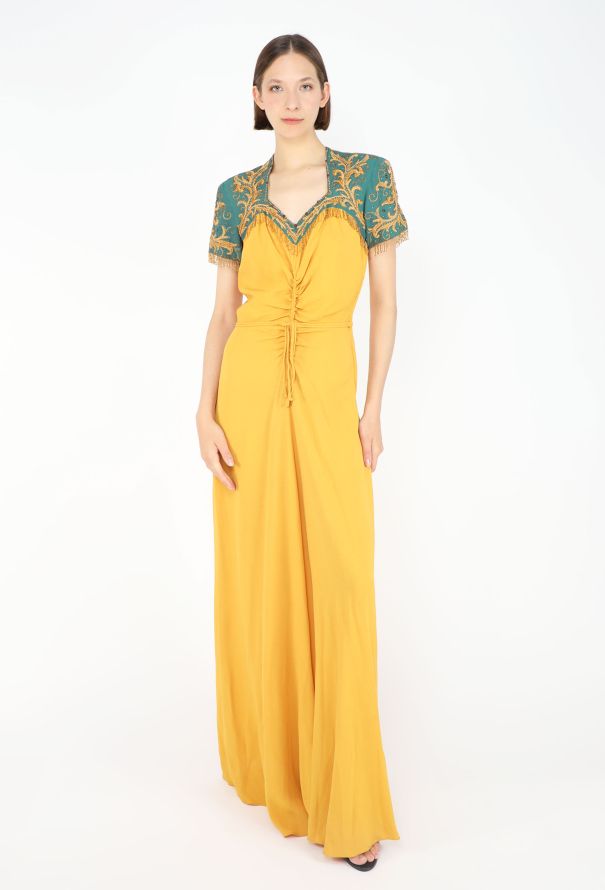 Jeanne Paquin Beaded Crêpe Gown, 1950s - 5