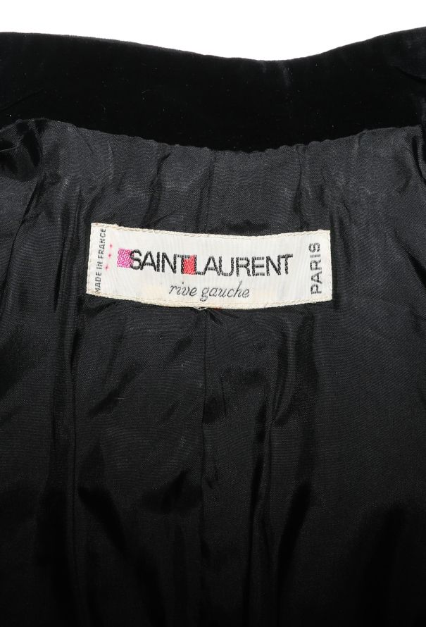 Saint Laurent COLLECTOR Fall 1974 Velvet Passementerie Coat - 9