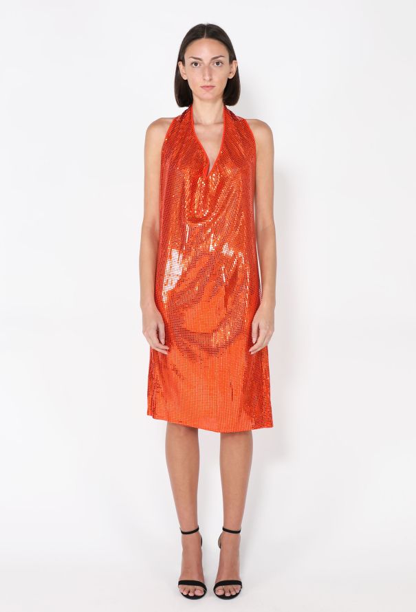 Bottega Veneta Mirror Sequin Halter Dress, S/S 2020 - 3