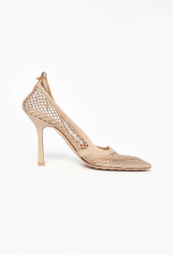 Bottega Veneta Pre-Fall 2019 Embellished Net Pumps - 1