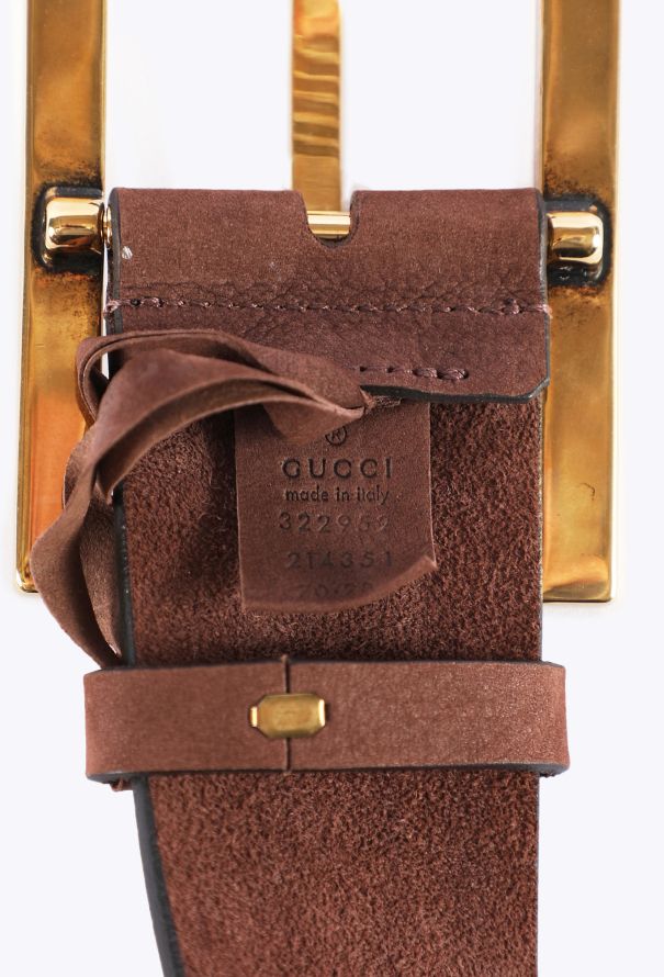 Gucci Suede Buckle Belt - 5