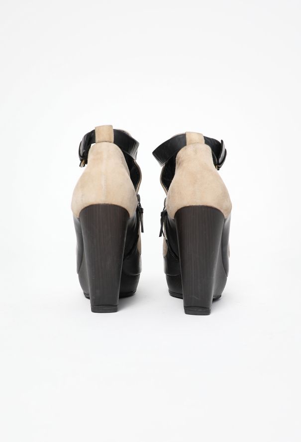 Balenciaga Suede Platform Buckle Wedges - 5 Balenciaga Suede Platform Buckle Wedges - 5