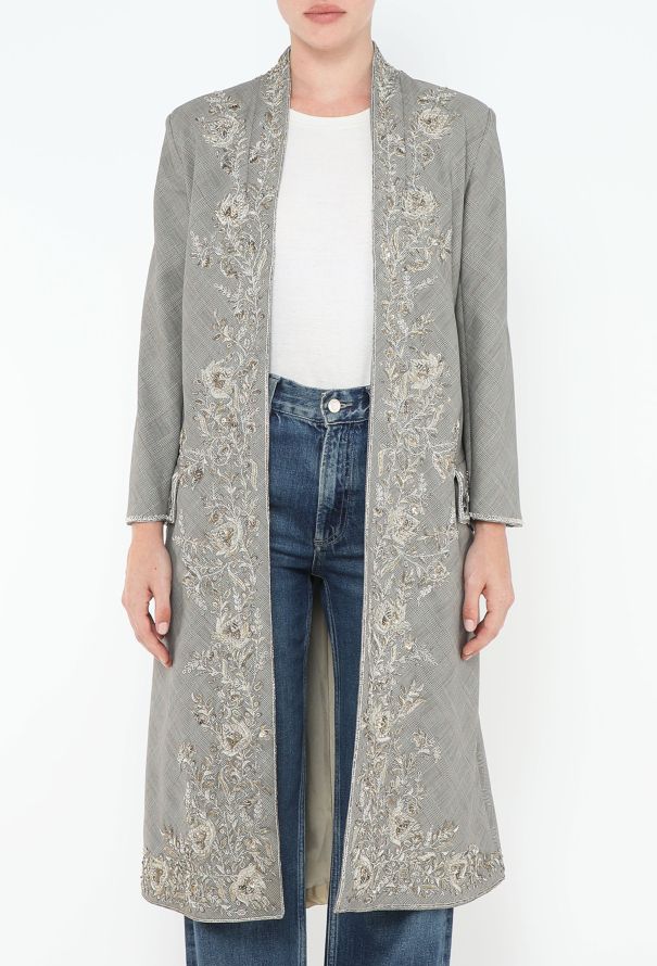 Alexander McQueen RARE 2003 Embroidered Prince of Wales Coat - 1