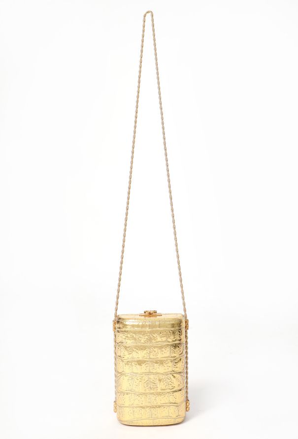 Chanel Rare Pre-Fall 2019 Gold Mini Evening Bag - 1