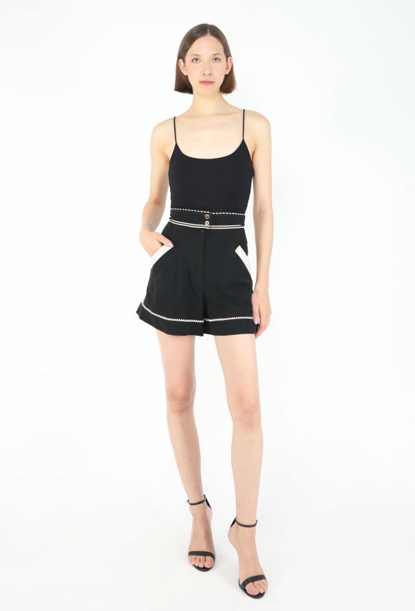 Chanel 1991 Braided Cotton Bermuda Shorts - 1